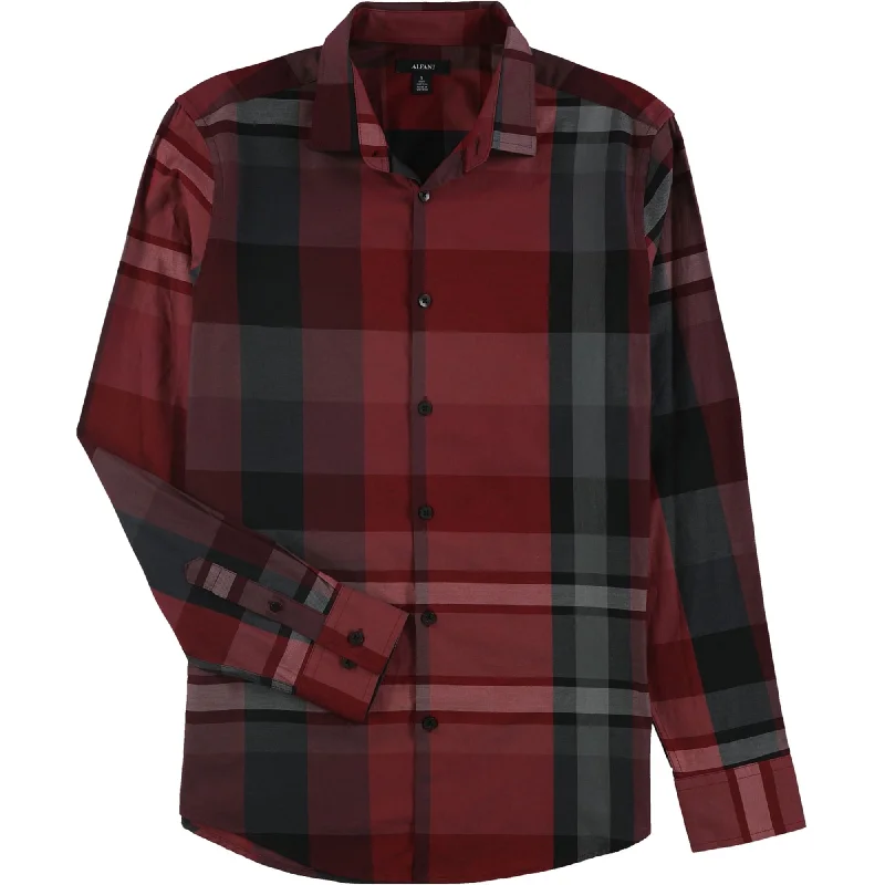 Men's Shearling - Lined Collar Casual Shirts in Brown for a Rustic and Warm AppealAlfani Mens Bowler Plaid Button Up Shirt Men's Shearling - Lined Collar Casual Shirts in Brown for a Rustic and Warm AppealAlfani Mens Bowler Plaid Button Up Shirt