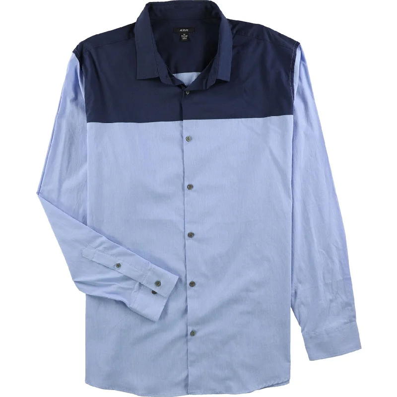 Men's Short - Sleeve Linen Casual Shirts in Light Khaki for a Breathable Summer OptionAlfani Mens Color Block Button Up Shirt Men's Short - Sleeve Linen Casual Shirts in Light Khaki for a Breathable Summer OptionAlfani Mens Color Block Button Up Shirt