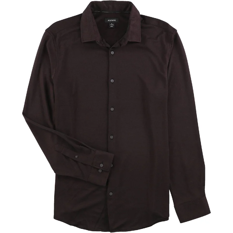 Men's Shearling - Lined Collar Casual Shirts in Brown for a Rustic and Warm AppealAlfani Mens Heathered Stretch Button Up Shirt Men's Shearling - Lined Collar Casual Shirts in Brown for a Rustic and Warm AppealAlfani Mens Heathered Stretch Button Up Shirt