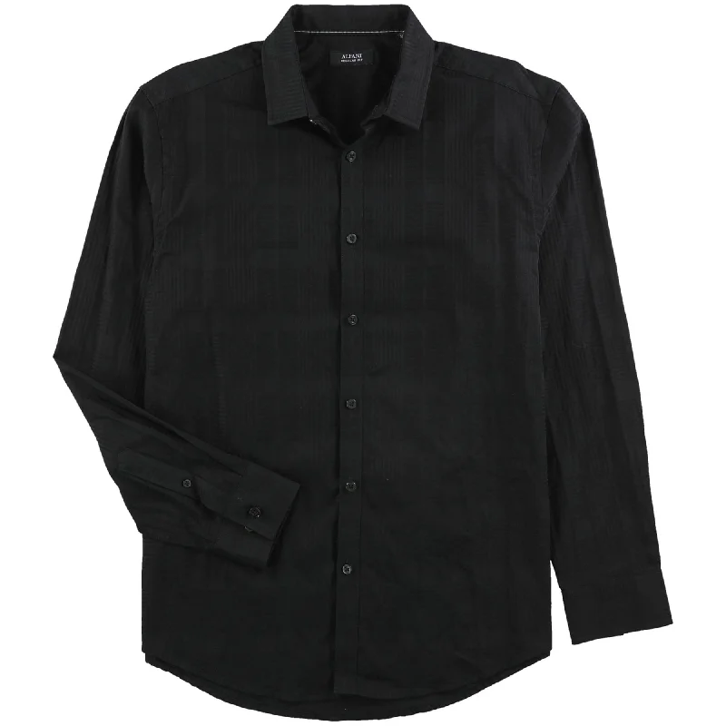 Men's Tailored Fit Checkered Casual Shirts in Multicolor for a Smart - Casual EnsembleAlfani Mens Tonal Plaid Button Up Shirt, Black, Medium Men's Tailored Fit Checkered Casual Shirts in Multicolor for a Smart - Casual EnsembleAlfani Mens Tonal Plaid Button Up Shirt, Black, Medium