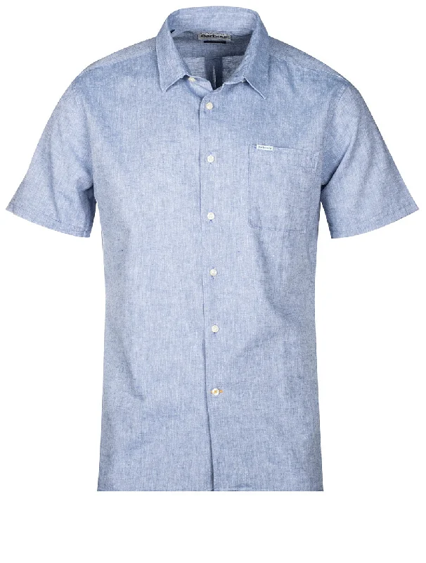 Men's Retro - Style Hawaiian Print Casual Shirts in Bold Patterns for a Tropical VacationNelson Short Sleeve Summer Shirt Blue Men's Retro - Style Hawaiian Print Casual Shirts in Bold Patterns for a Tropical VacationNelson Short Sleeve Summer Shirt Blue
