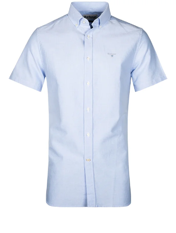 Men's Wrinkle - Resistant Polyester Blend Casual Shirts for Easy Travel and MaintenanceOxford Short Sleeve Shirt Blue Men's Wrinkle - Resistant Polyester Blend Casual Shirts for Easy Travel and MaintenanceOxford Short Sleeve Shirt Blue