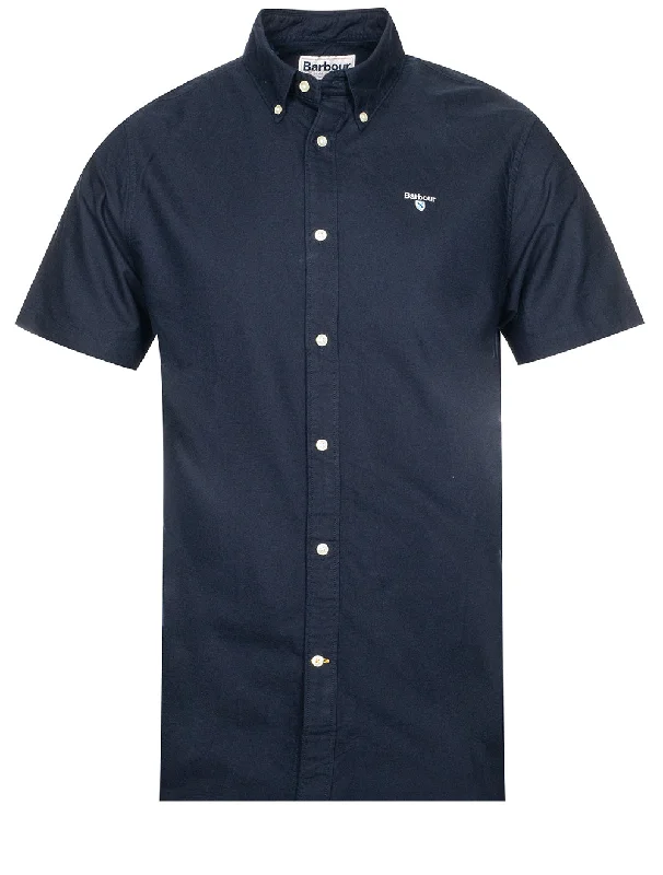 Men's Sustainable Recycled Material Casual Shirts for Eco - Conscious ConsumersOxtown Short Sleeve Tailored Shirt Navy Men's Sustainable Recycled Material Casual Shirts for Eco - Conscious ConsumersOxtown Short Sleeve Tailored Shirt Navy