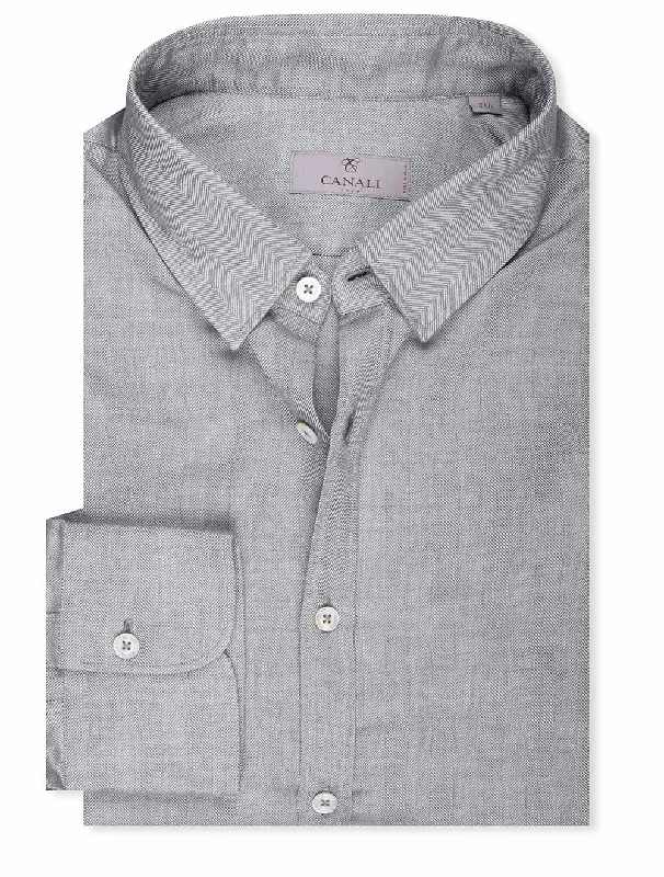 Men's Shearling - Lined Collar Casual Shirts in Brown for a Rustic and Warm AppealHerringbone Casual Shirt Shadow Blue Men's Shearling - Lined Collar Casual Shirts in Brown for a Rustic and Warm AppealHerringbone Casual Shirt Shadow Blue