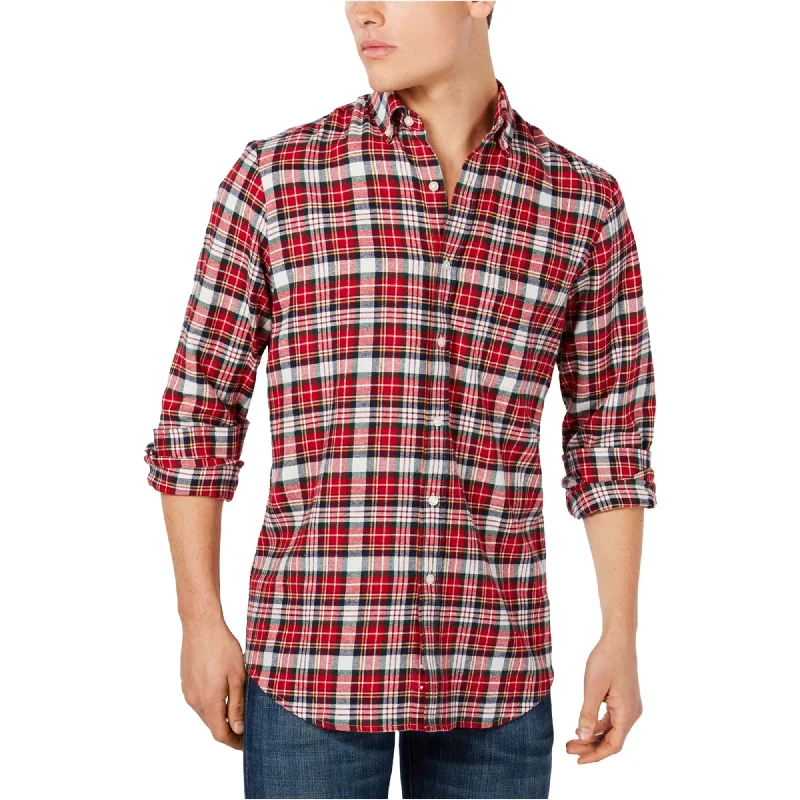 Men's Graphic - Printed Casual Shirts with Pop - Culture References for a Fun and Stylish LookClub Room Mens Buffalo Plaid Button Up Shirt, Red, Small Men's Graphic - Printed Casual Shirts with Pop - Culture References for a Fun and Stylish LookClub Room Mens Buffalo Plaid Button Up Shirt, Red, Small