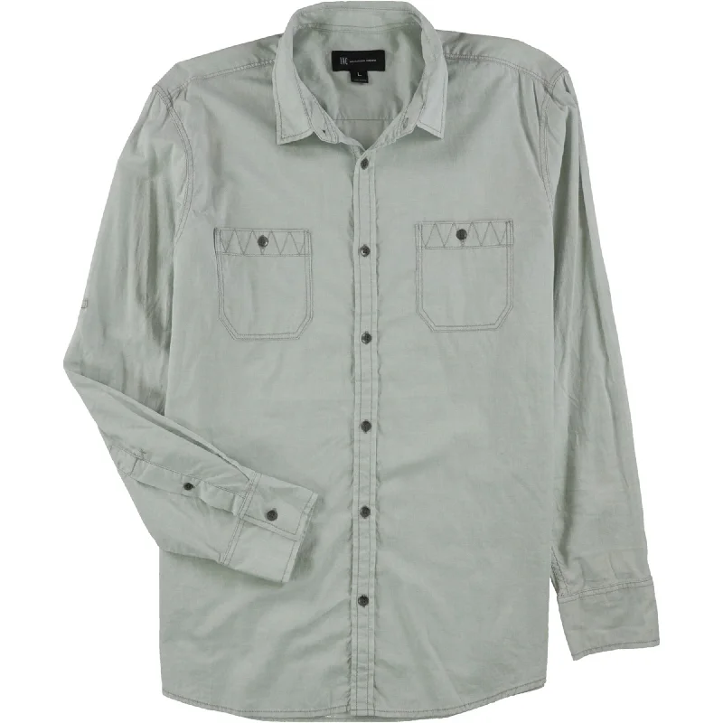 Men's Linen Blend Casual Shirts with Roll - Up Sleeves for a Summer Beach LookI-N-C Mens Chest Pocket Button Up Shirt, Green, Large Men's Linen Blend Casual Shirts with Roll - Up Sleeves for a Summer Beach LookI-N-C Mens Chest Pocket Button Up Shirt, Green, Large