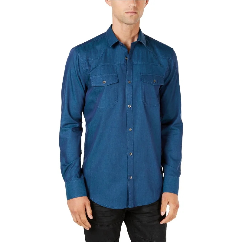 Men's Retro - Style Hawaiian Print Casual Shirts in Bold Patterns for a Tropical VacationI-N-C Mens Solid Button Up Shirt Men's Retro - Style Hawaiian Print Casual Shirts in Bold Patterns for a Tropical VacationI-N-C Mens Solid Button Up Shirt
