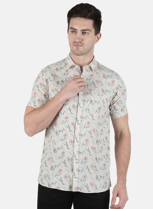 Men's Long - Line Oversized Casual Shirts in Dark Gray for a Relaxed and Modern LookMen Beige Printed Shirt Men's Long - Line Oversized Casual Shirts in Dark Gray for a Relaxed and Modern LookMen Beige Printed Shirt
