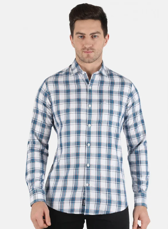 Men's Embroidered Detail Casual Shirts in Beige for a Touch of EleganceMen Blue Check Shirt Men's Embroidered Detail Casual Shirts in Beige for a Touch of EleganceMen Blue Check Shirt