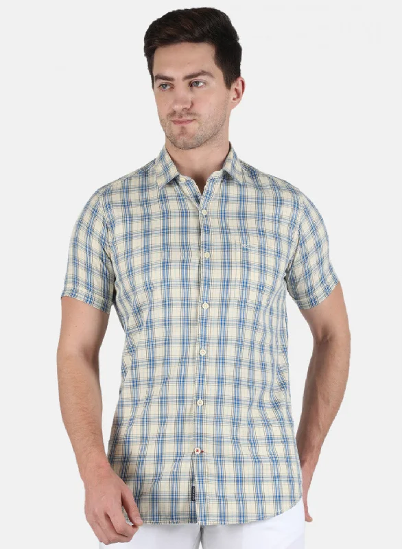 Men's Shearling - Lined Collar Casual Shirts in Brown for a Rustic and Warm AppealMen Blue Check Shirt Men's Shearling - Lined Collar Casual Shirts in Brown for a Rustic and Warm AppealMen Blue Check Shirt