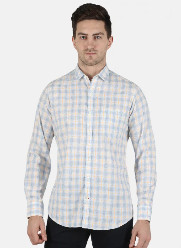 Men's Button - Down Oxford Casual Shirts in Crisp White for a Classic and Versatile StyleMen Blue Check Shirt Men's Button - Down Oxford Casual Shirts in Crisp White for a Classic and Versatile StyleMen Blue Check Shirt