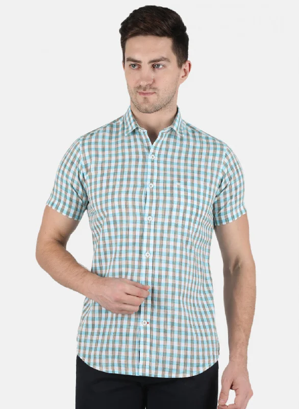 Plus Size Men's Striped Chambray Casual Shirts with a Spread Collar for a Preppy AppearanceMen Blue Check Shirt Plus Size Men's Striped Chambray Casual Shirts with a Spread Collar for a Preppy AppearanceMen Blue Check Shirt