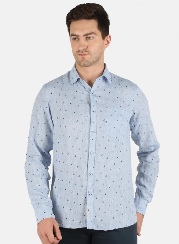 Men's Long - Line Oversized Casual Shirts in Dark Gray for a Relaxed and Modern LookMen Blue Printed Shirt Men's Long - Line Oversized Casual Shirts in Dark Gray for a Relaxed and Modern LookMen Blue Printed Shirt