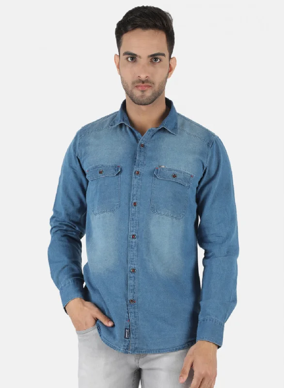Men's Organic Cotton Casual Shirts with a Soft Handfeel for Everyday ComfortMen Blue Solid Shirt Men's Organic Cotton Casual Shirts with a Soft Handfeel for Everyday ComfortMen Blue Solid Shirt