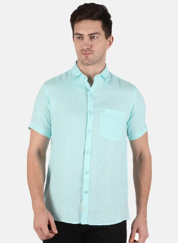 Men's Moisture - Wicking Performance Fabric Casual Shirts for Outdoor ActivitiesMen Blue Solid Shirt Men's Moisture - Wicking Performance Fabric Casual Shirts for Outdoor ActivitiesMen Blue Solid Shirt