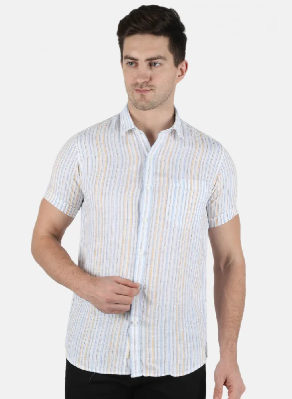 Men's Shearling - Lined Collar Casual Shirts in Brown for a Rustic and Warm AppealMen Blue Stripe Shirt Men's Shearling - Lined Collar Casual Shirts in Brown for a Rustic and Warm AppealMen Blue Stripe Shirt