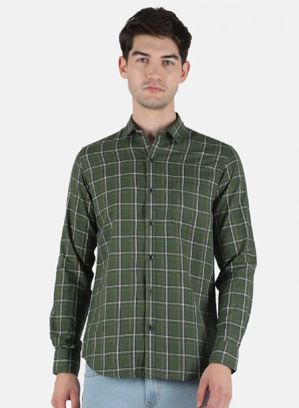 Men's Thermal - Lined Casual Shirts in Black for Added Warmth in Cold WeatherMen Green Check Shirt Men's Thermal - Lined Casual Shirts in Black for Added Warmth in Cold WeatherMen Green Check Shirt
