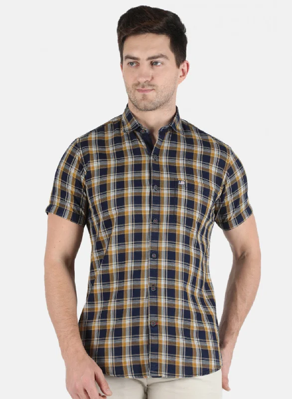 Men's Organic Cotton Casual Shirts with a Soft Handfeel for Everyday ComfortMen Mustard Check Shirt Men's Organic Cotton Casual Shirts with a Soft Handfeel for Everyday ComfortMen Mustard Check Shirt
