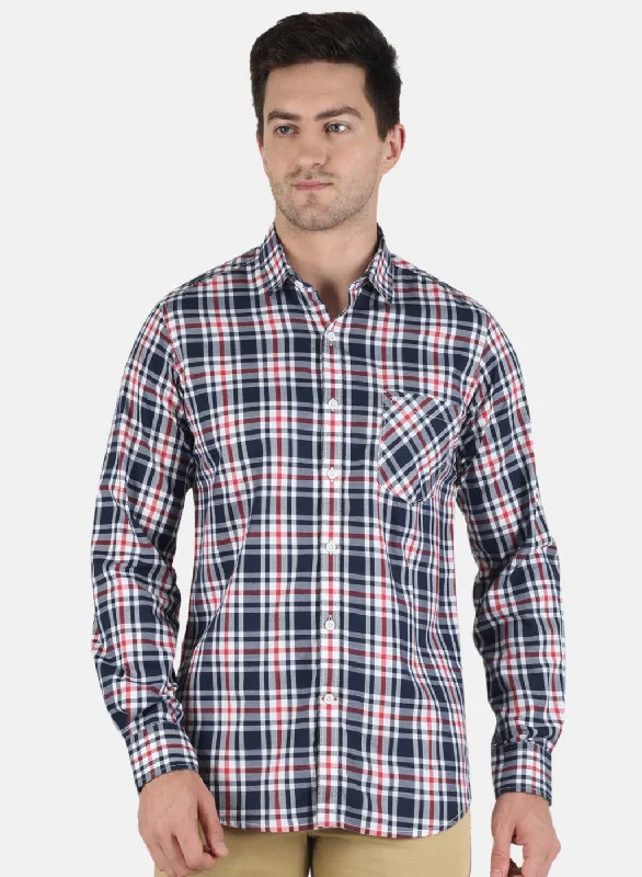 Men's Embroidered Detail Casual Shirts in Beige for a Touch of EleganceMen NAvy Blue Check Shirt Men's Embroidered Detail Casual Shirts in Beige for a Touch of EleganceMen NAvy Blue Check Shirt