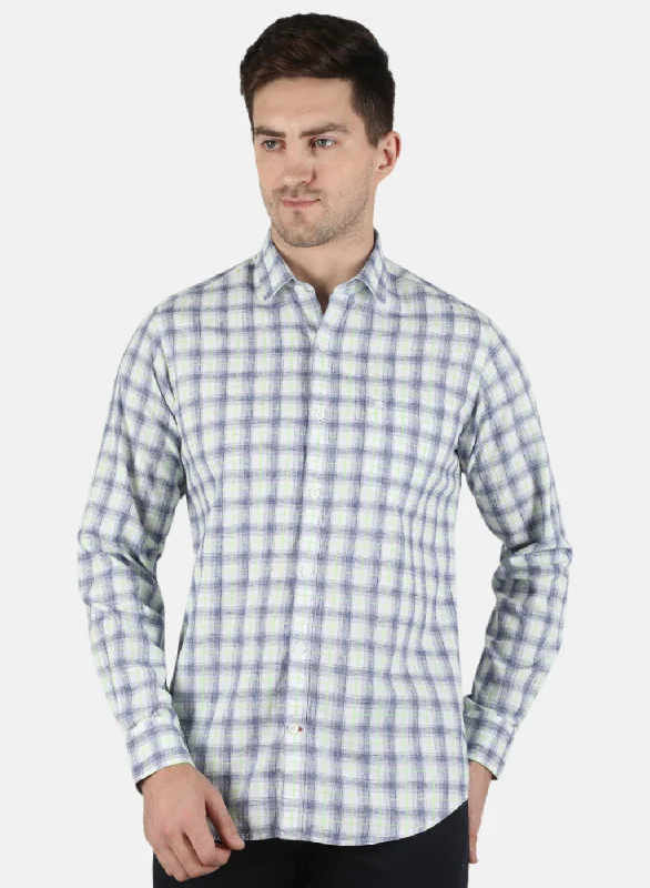 Men's Slim - Fit Printed Floral Casual Shirts in Pastel Colors for a Spring - Inspired VibeMen NAvy Blue Check Shirt Men's Slim - Fit Printed Floral Casual Shirts in Pastel Colors for a Spring - Inspired VibeMen NAvy Blue Check Shirt