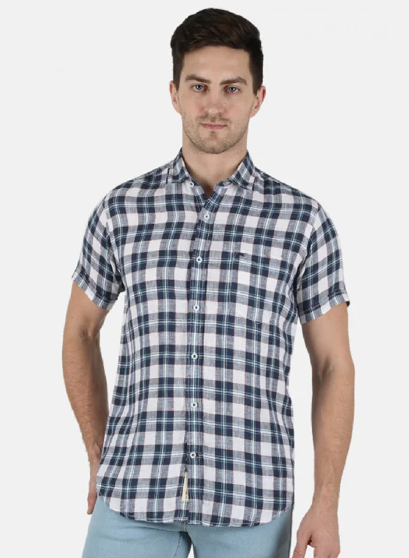 Men's Distressed Denim Casual Shirts with Frayed Edges for a Trendy and Rugged LookMen NAvy Blue Check Shirt Men's Distressed Denim Casual Shirts with Frayed Edges for a Trendy and Rugged LookMen NAvy Blue Check Shirt