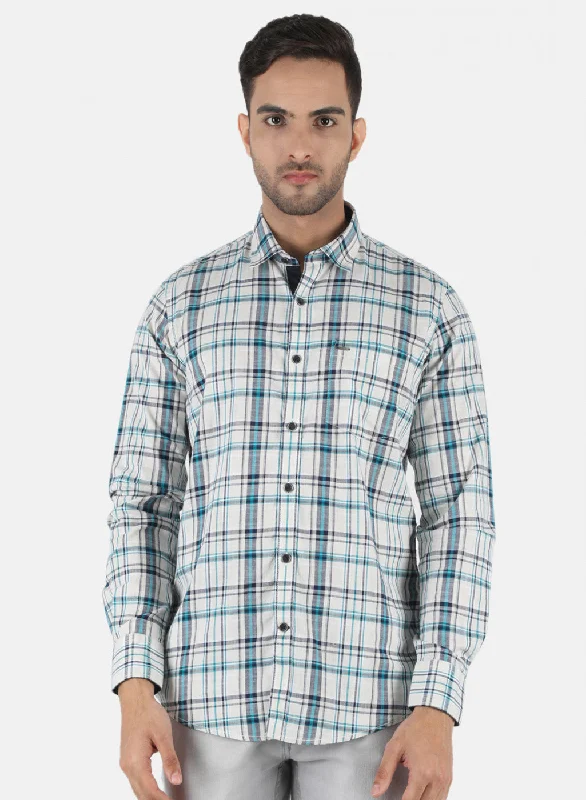 Men's Tailored Fit Checkered Casual Shirts in Multicolor for a Smart - Casual EnsembleMen Off White Check Shirt Men's Tailored Fit Checkered Casual Shirts in Multicolor for a Smart - Casual EnsembleMen Off White Check Shirt