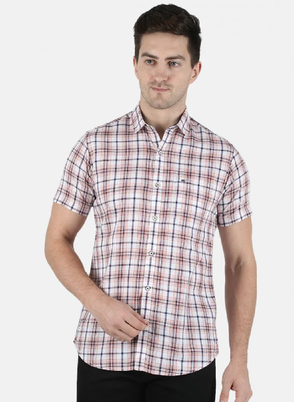 Plus Size Men's Striped Chambray Casual Shirts with a Spread Collar for a Preppy AppearanceMen Orange Check Shirt Plus Size Men's Striped Chambray Casual Shirts with a Spread Collar for a Preppy AppearanceMen Orange Check Shirt