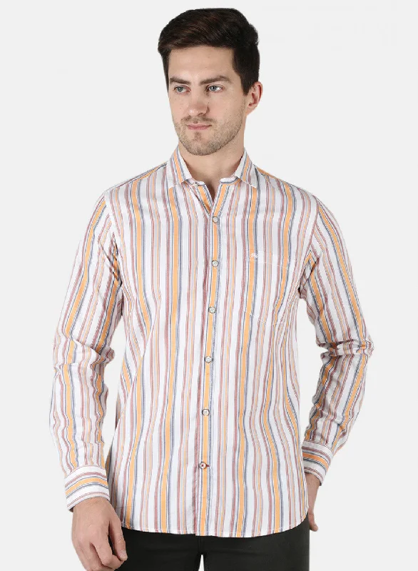 Men's Graphic - Printed Casual Shirts with Pop - Culture References for a Fun and Stylish LookMen Orange Stripe Shirt Men's Graphic - Printed Casual Shirts with Pop - Culture References for a Fun and Stylish LookMen Orange Stripe Shirt