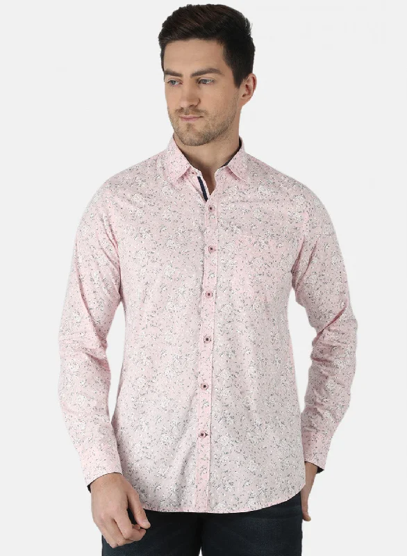 Men's Thermal - Lined Casual Shirts in Black for Added Warmth in Cold WeatherMen Pink Printed Shirt Men's Thermal - Lined Casual Shirts in Black for Added Warmth in Cold WeatherMen Pink Printed Shirt