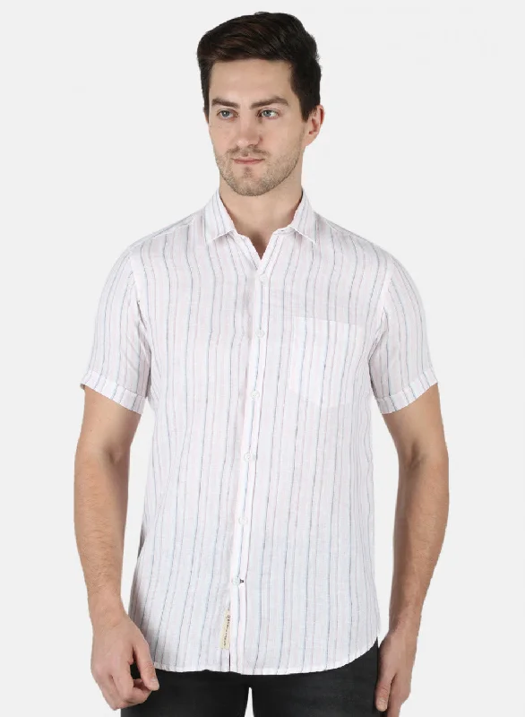 Men's Two - Tone Contrast Panel Casual Shirts in White and Navy for a Stylish and Eye - Catching DesignMen Pink Stripe Shirt Men's Two - Tone Contrast Panel Casual Shirts in White and Navy for a Stylish and Eye - Catching DesignMen Pink Stripe Shirt