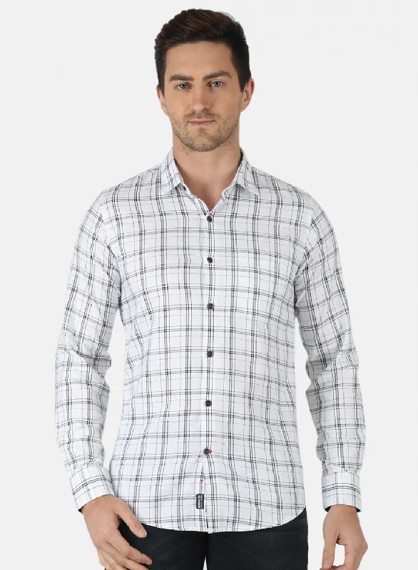 Men's Moisture - Wicking Performance Fabric Casual Shirts for Outdoor ActivitiesMen White Check Shirt Men's Moisture - Wicking Performance Fabric Casual Shirts for Outdoor ActivitiesMen White Check Shirt
