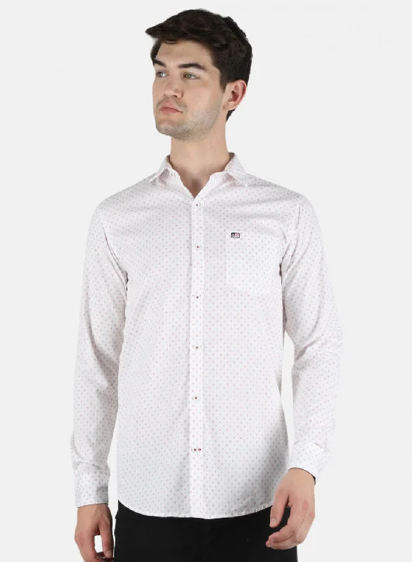 Men's Moisture - Wicking Performance Fabric Casual Shirts for Outdoor ActivitiesMen White Printed Shirt Men's Moisture - Wicking Performance Fabric Casual Shirts for Outdoor ActivitiesMen White Printed Shirt