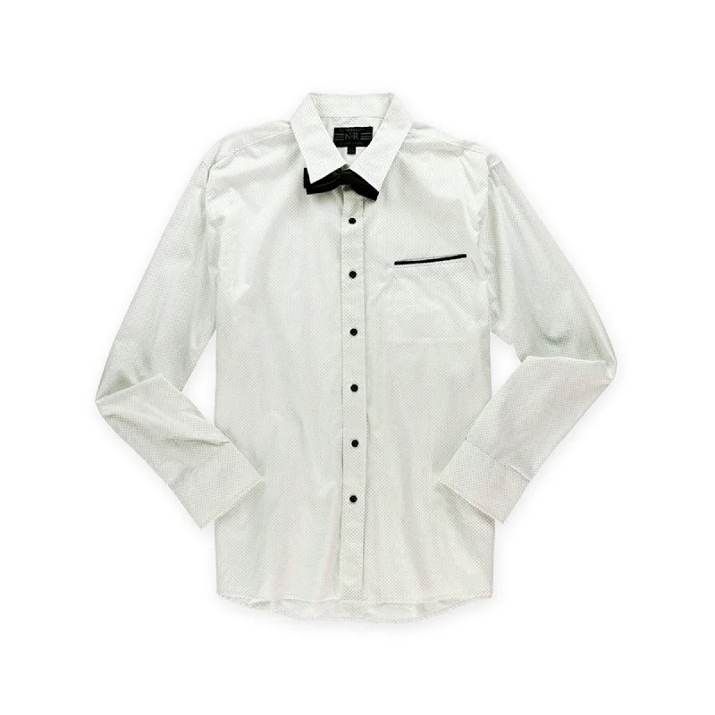 Men's Sustainable Recycled Material Casual Shirts for Eco - Conscious ConsumersNo Retreat Mens Taylor W Bow Tie Button Up Shirt, White, X-Large Men's Sustainable Recycled Material Casual Shirts for Eco - Conscious ConsumersNo Retreat Mens Taylor W Bow Tie Button Up Shirt, White, X-Large
