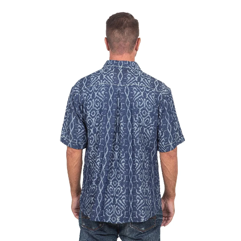 Plus Size Men's Striped Chambray Casual Shirts with a Spread Collar for a Preppy AppearanceNovica Handmade Best Man Mens Cotton Ikat Shirt Plus Size Men's Striped Chambray Casual Shirts with a Spread Collar for a Preppy AppearanceNovica Handmade Best Man Mens Cotton Ikat Shirt