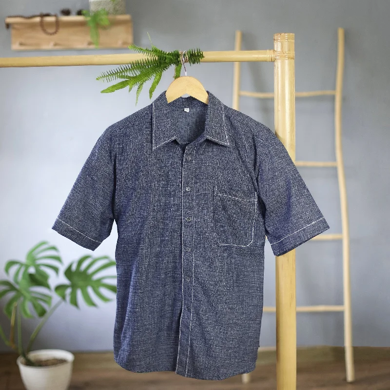 Men's Long - Line Oversized Casual Shirts in Dark Gray for a Relaxed and Modern LookNovica Handmade Everyday Comfort Mens Cotton Shirt Men's Long - Line Oversized Casual Shirts in Dark Gray for a Relaxed and Modern LookNovica Handmade Everyday Comfort Mens Cotton Shirt