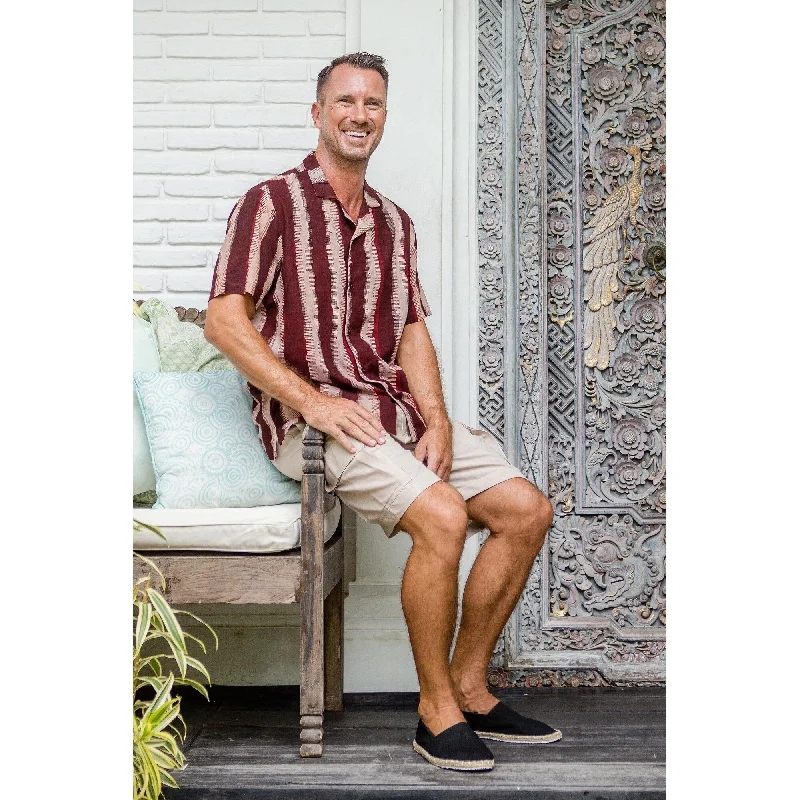 Plus Size Men's Plaid Flannel Casual Shirts in Earth Tones for a Cozy Fall OutfitNovica Handmade Fault Lines Mens Block-Printed Cotton Shirt Plus Size Men's Plaid Flannel Casual Shirts in Earth Tones for a Cozy Fall OutfitNovica Handmade Fault Lines Mens Block-Printed Cotton Shirt