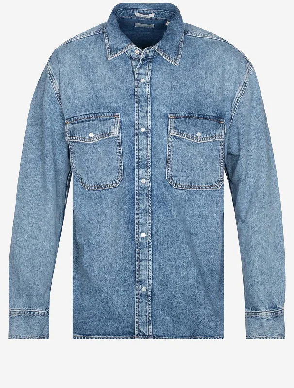 Men's Button - Down Oxford Casual Shirts in Crisp White for a Classic and Versatile StyleOversized Denim Shirt Light Blue Worn In Men's Button - Down Oxford Casual Shirts in Crisp White for a Classic and Versatile StyleOversized Denim Shirt Light Blue Worn In