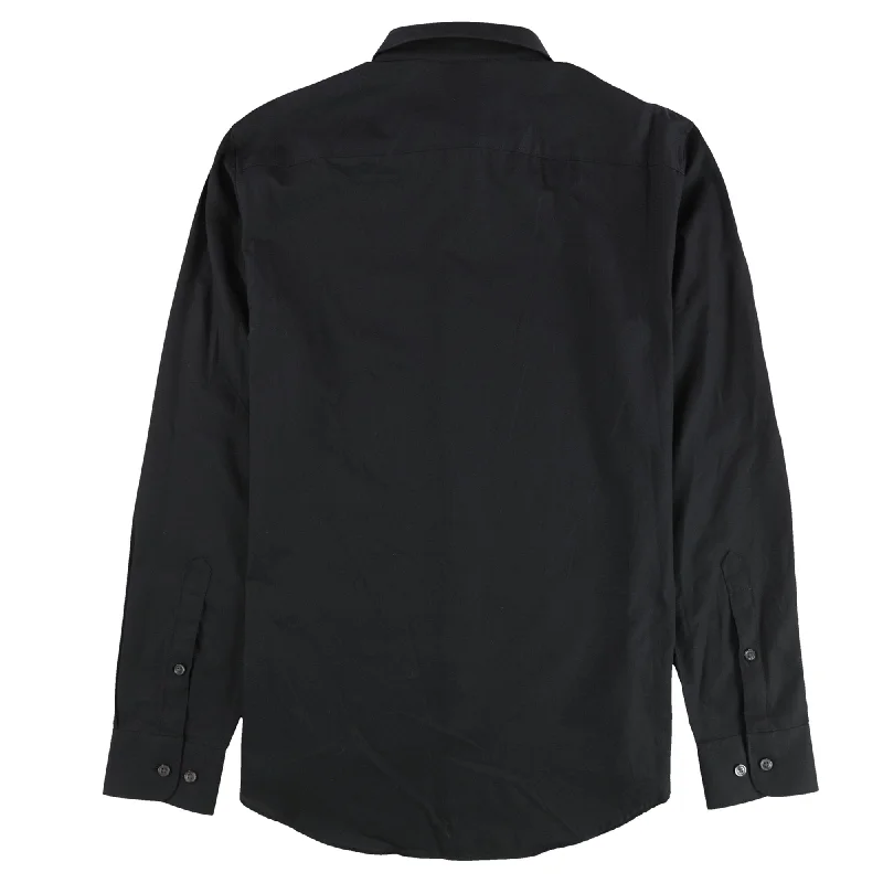 Men's Wrinkle - Resistant Polyester Blend Casual Shirts for Easy Travel and MaintenancePerry Ellis Mens Color Block Button Up Shirt, Black, Medium Men's Wrinkle - Resistant Polyester Blend Casual Shirts for Easy Travel and MaintenancePerry Ellis Mens Color Block Button Up Shirt, Black, Medium