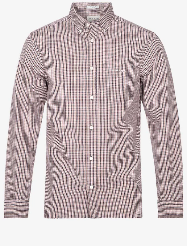 Men's Embroidered Detail Casual Shirts in Beige for a Touch of EleganceRegular Archive Poplin Check Shirt Classic Blue Men's Embroidered Detail Casual Shirts in Beige for a Touch of EleganceRegular Archive Poplin Check Shirt Classic Blue