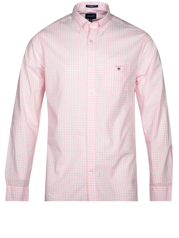 Men's Sustainable Recycled Material Casual Shirts for Eco - Conscious ConsumersRegular Fit Gingham Broadcloth Shirt California Pink Men's Sustainable Recycled Material Casual Shirts for Eco - Conscious ConsumersRegular Fit Gingham Broadcloth Shirt California Pink