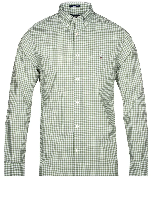 Men's Stretch - Fabric Casual Shirts in Navy Blue for a Comfortable and Flexible FitRegular Fit Gingham Broadcloth Shirt Kalamata Green Men's Stretch - Fabric Casual Shirts in Navy Blue for a Comfortable and Flexible FitRegular Fit Gingham Broadcloth Shirt Kalamata Green
