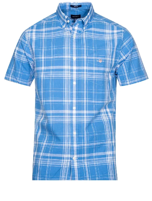 Men's Tailored Fit Checkered Casual Shirts in Multicolor for a Smart - Casual EnsembleRegular Cotton Linen Short Sleeve Day Blue Men's Tailored Fit Checkered Casual Shirts in Multicolor for a Smart - Casual EnsembleRegular Cotton Linen Short Sleeve Day Blue