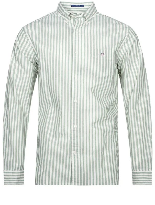 Men's Moisture - Wicking Performance Fabric Casual Shirts for Outdoor ActivitiesRegular Cotton Linen Stripe Shirt Kalamata Green Men's Moisture - Wicking Performance Fabric Casual Shirts for Outdoor ActivitiesRegular Cotton Linen Stripe Shirt Kalamata Green