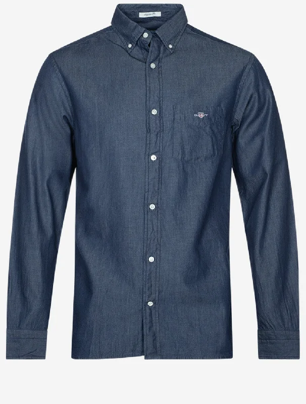 Men's Slim - Fit Printed Floral Casual Shirts in Pastel Colors for a Spring - Inspired VibeRegular Indigo Buttondown Dark Indigo Men's Slim - Fit Printed Floral Casual Shirts in Pastel Colors for a Spring - Inspired VibeRegular Indigo Buttondown Dark Indigo