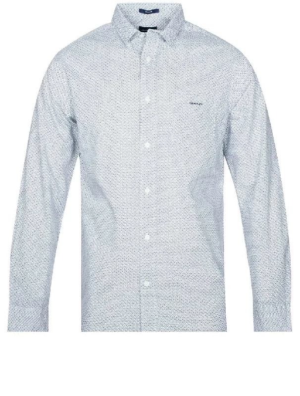 Men's Moisture - Wicking Performance Fabric Casual Shirts for Outdoor ActivitiesRegular Micro Print Shirt Evening Blue Men's Moisture - Wicking Performance Fabric Casual Shirts for Outdoor ActivitiesRegular Micro Print Shirt Evening Blue