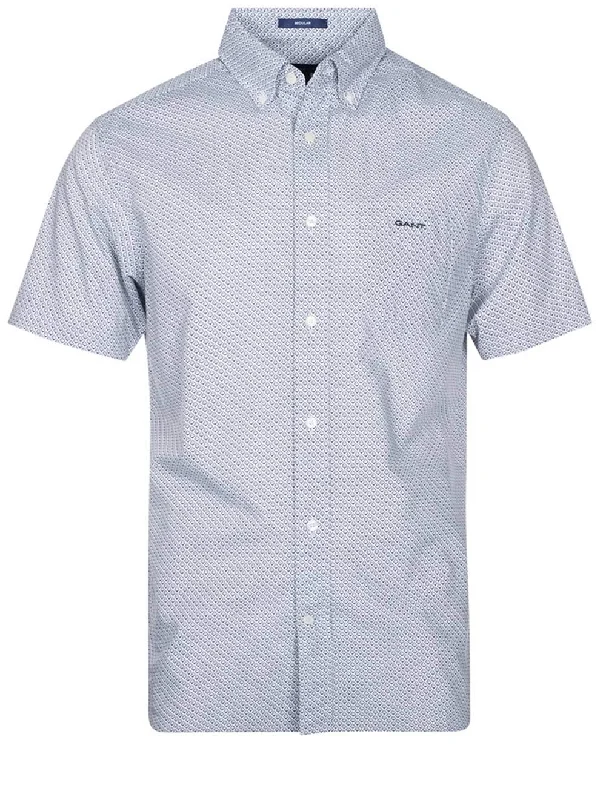 Men's Retro - Style Hawaiian Print Casual Shirts in Bold Patterns for a Tropical VacationRegular Fit Micro Print Short Sleeve Shirt Evening Blue Men's Retro - Style Hawaiian Print Casual Shirts in Bold Patterns for a Tropical VacationRegular Fit Micro Print Short Sleeve Shirt Evening Blue