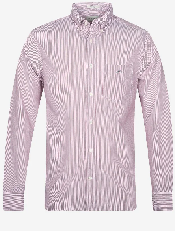 Men's Sustainable Recycled Material Casual Shirts for Eco - Conscious ConsumersRegular Poplin Banker Shirt Plumped Red Men's Sustainable Recycled Material Casual Shirts for Eco - Conscious ConsumersRegular Poplin Banker Shirt Plumped Red