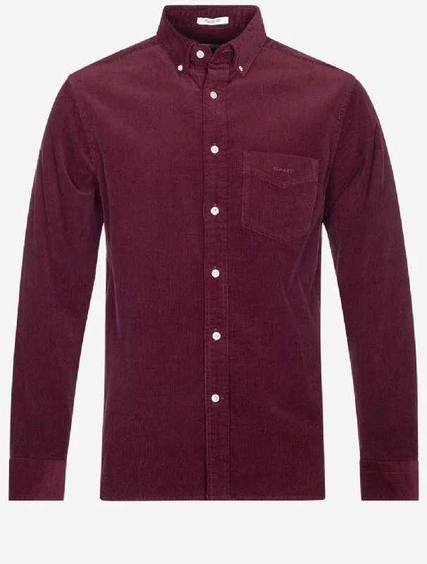 Men's Button - Down Oxford Casual Shirts in Crisp White for a Classic and Versatile StyleRegular Corduroy Shirt Red Shadow Men's Button - Down Oxford Casual Shirts in Crisp White for a Classic and Versatile StyleRegular Corduroy Shirt Red Shadow