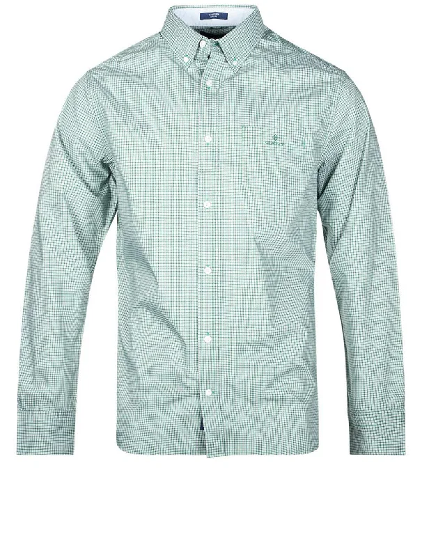 Plus Size Men's Striped Chambray Casual Shirts with a Spread Collar for a Preppy AppearanceRegular Fit Micro Check Button-Down Shirt Lavish Green Plus Size Men's Striped Chambray Casual Shirts with a Spread Collar for a Preppy AppearanceRegular Fit Micro Check Button-Down Shirt Lavish Green