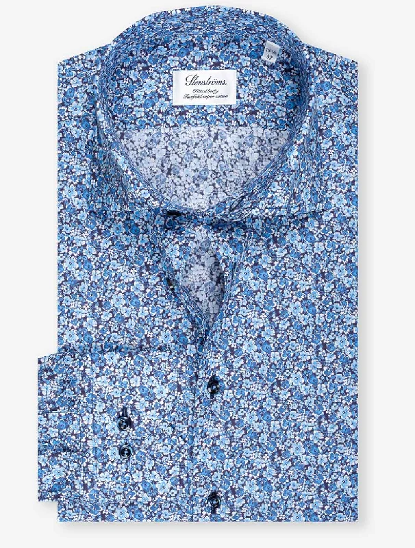 Men's Tailored Fit Checkered Casual Shirts in Multicolor for a Smart - Casual EnsembleFloral Pattern Fitted Shirt Navy Men's Tailored Fit Checkered Casual Shirts in Multicolor for a Smart - Casual EnsembleFloral Pattern Fitted Shirt Navy
